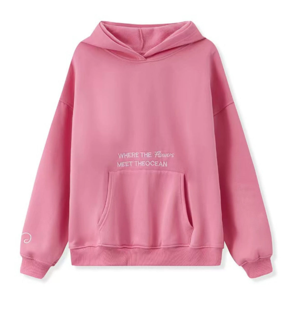 Laylanie Ocean Flower Embroidered Hoodie