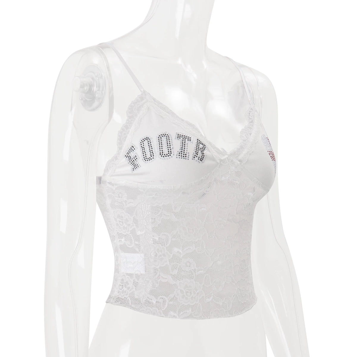 LaPose - Layna Lace Rhinestone Camisole