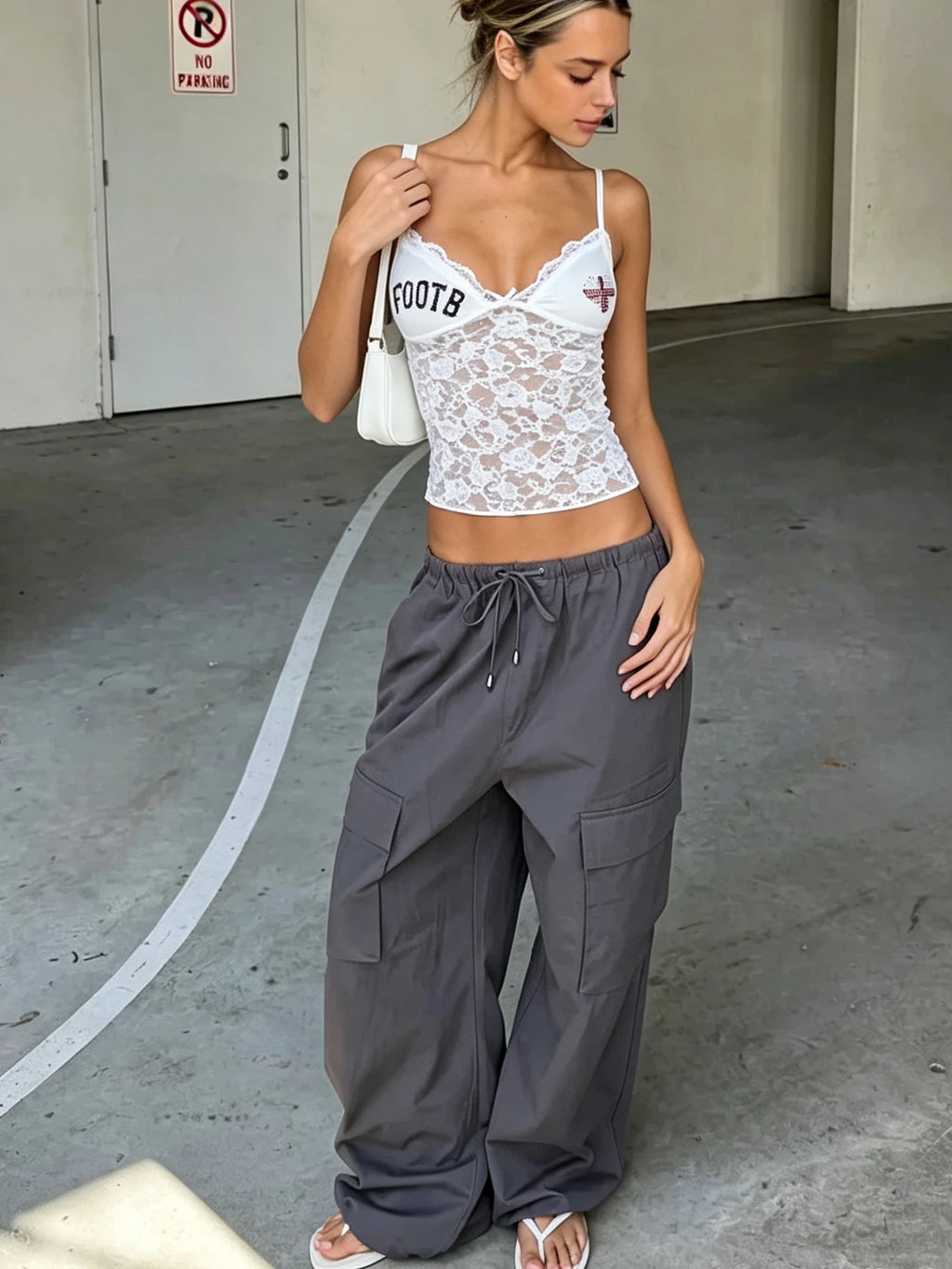 LaPose - Layna Lace Rhinestone Camisole