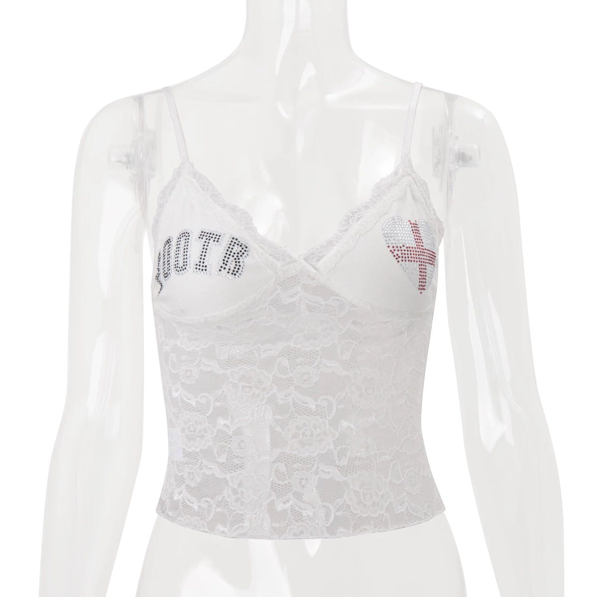 LaPose - Layna Lace Rhinestone Camisole