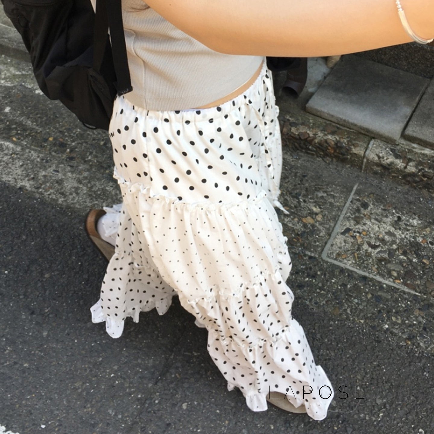 Leeanna Layered Polka Dot Skirt [JWVZEO4A]