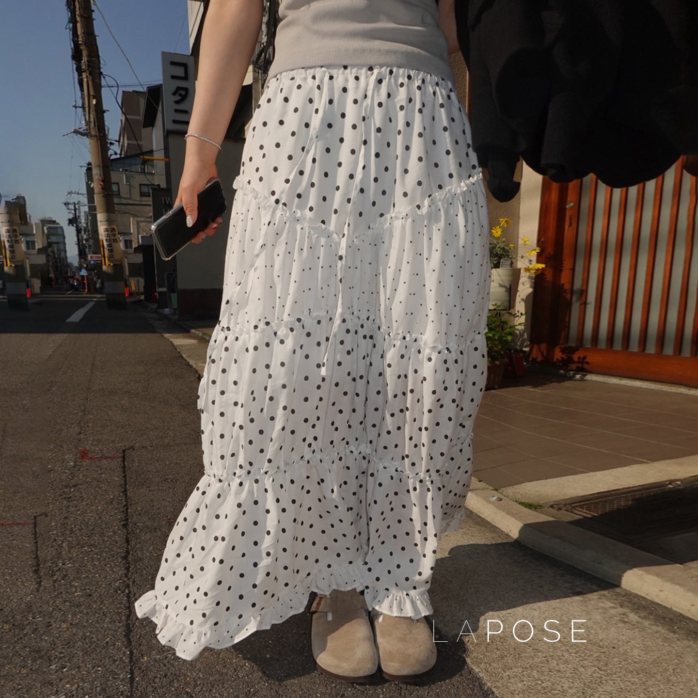 Leeanna Layered Polka Dot Skirt [EBE6LX32]