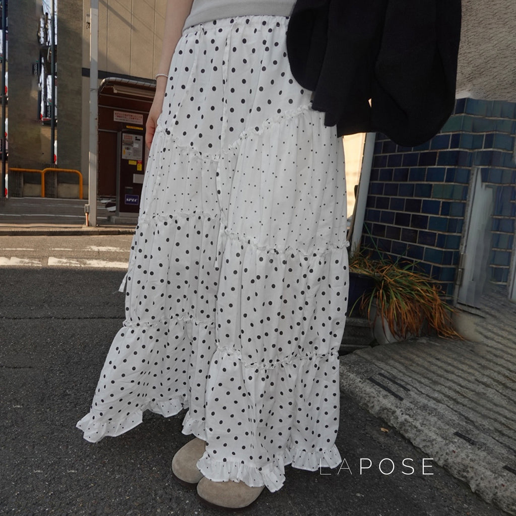 Leeanna Layered Polka Dot Skirt [ZUFGK4UL]