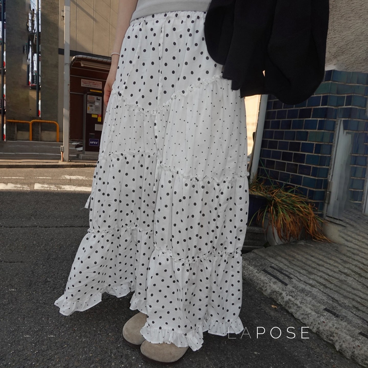 Leeanna Layered Polka Dot Skirt [ZUFGK4UL]