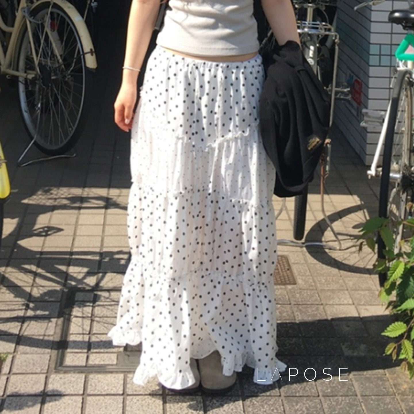 Leeanna Layered Polka Dot Skirt [CTS5BF2N]