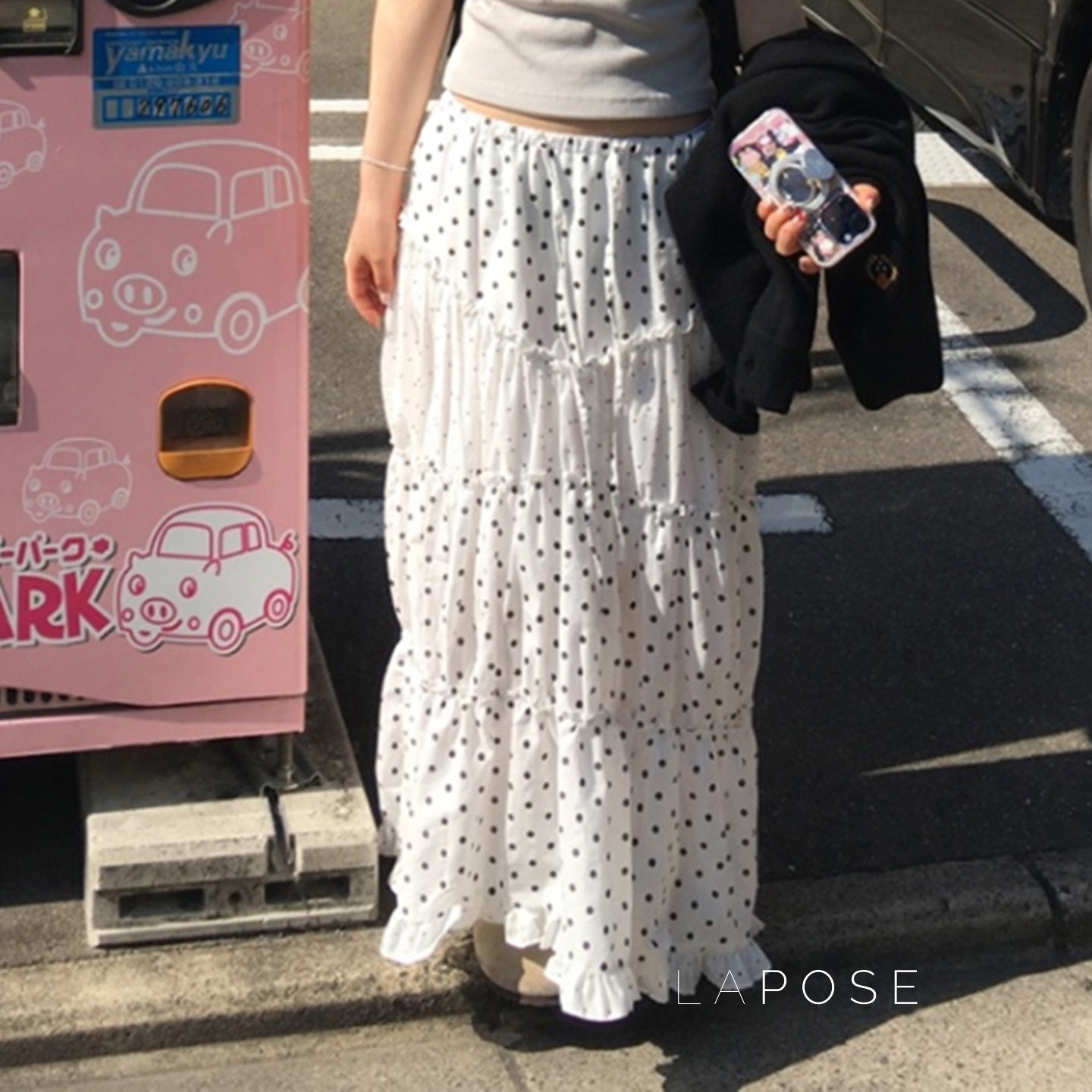 Leeanna Layered Polka Dot Skirt [CBWVZVHR]
