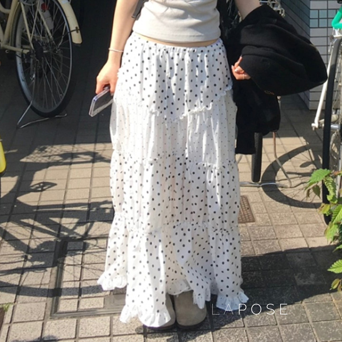 Leeanna Layered Polka Dot Skirt [2BPSIIYJ]