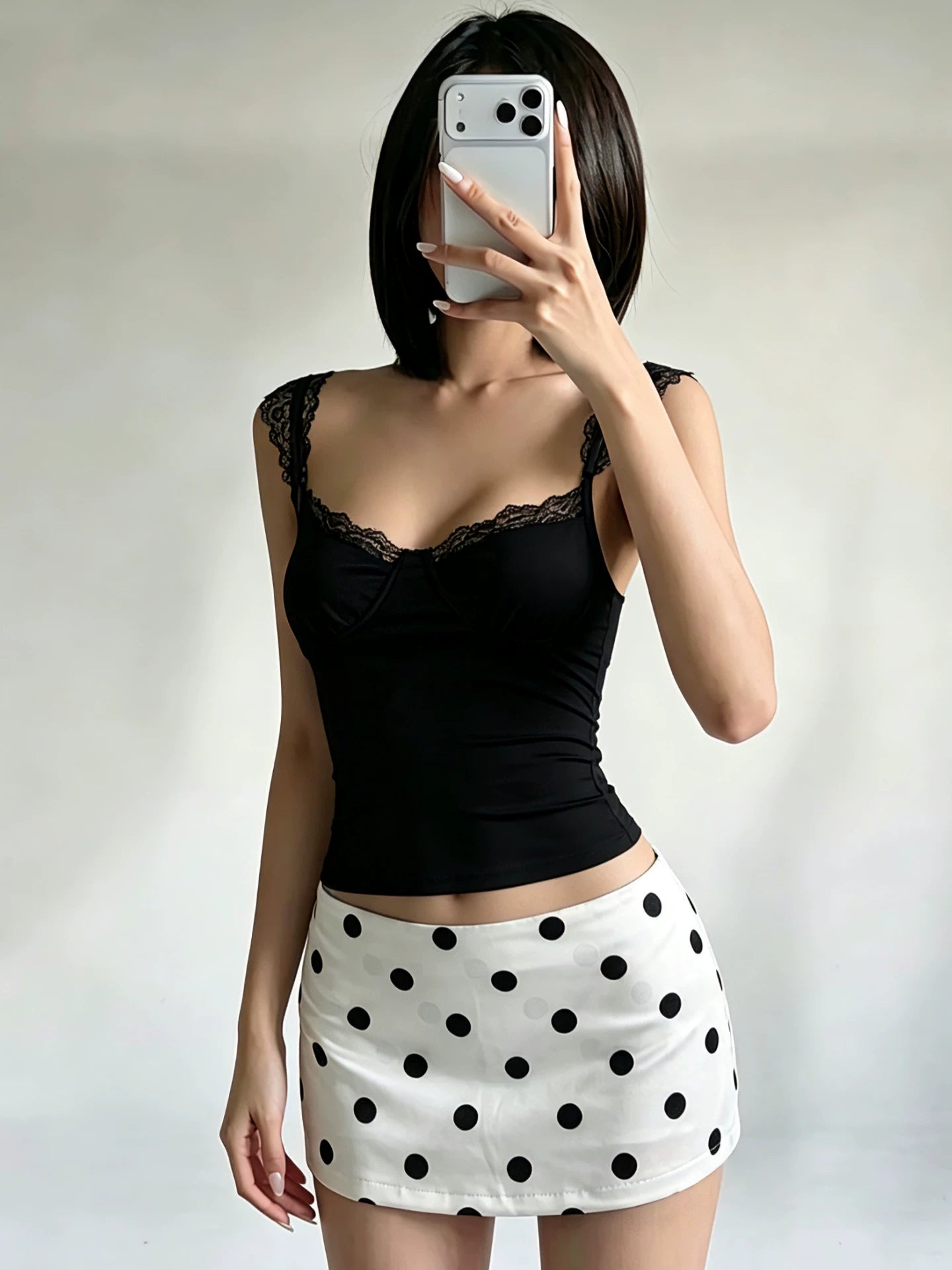 LaPose - Leia Lace Trim Corset Camisole