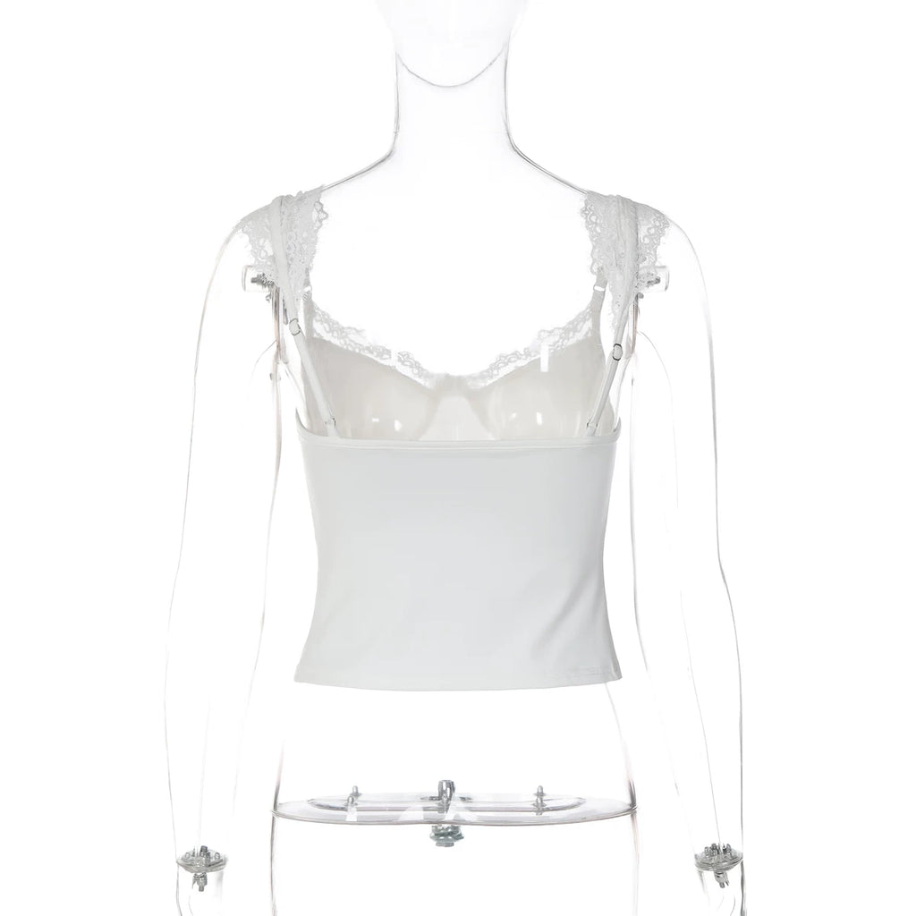 LaPose - Leia Lace Trim Corset Camisole