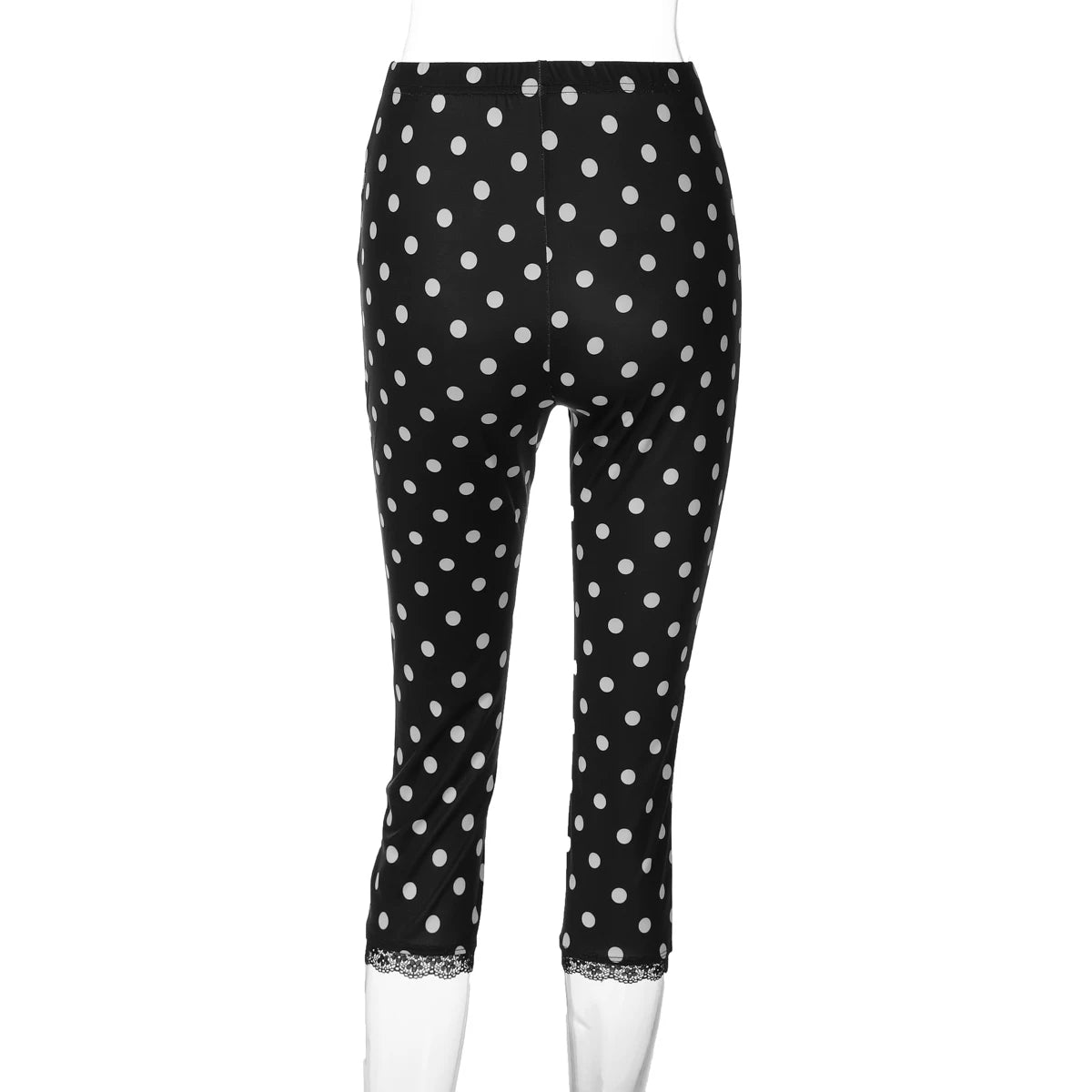 LaPose - Leilany Lace Trim Capri Leggings