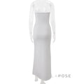 Lemon Strapless Sequin Maxi Dress [HL0EREWV]