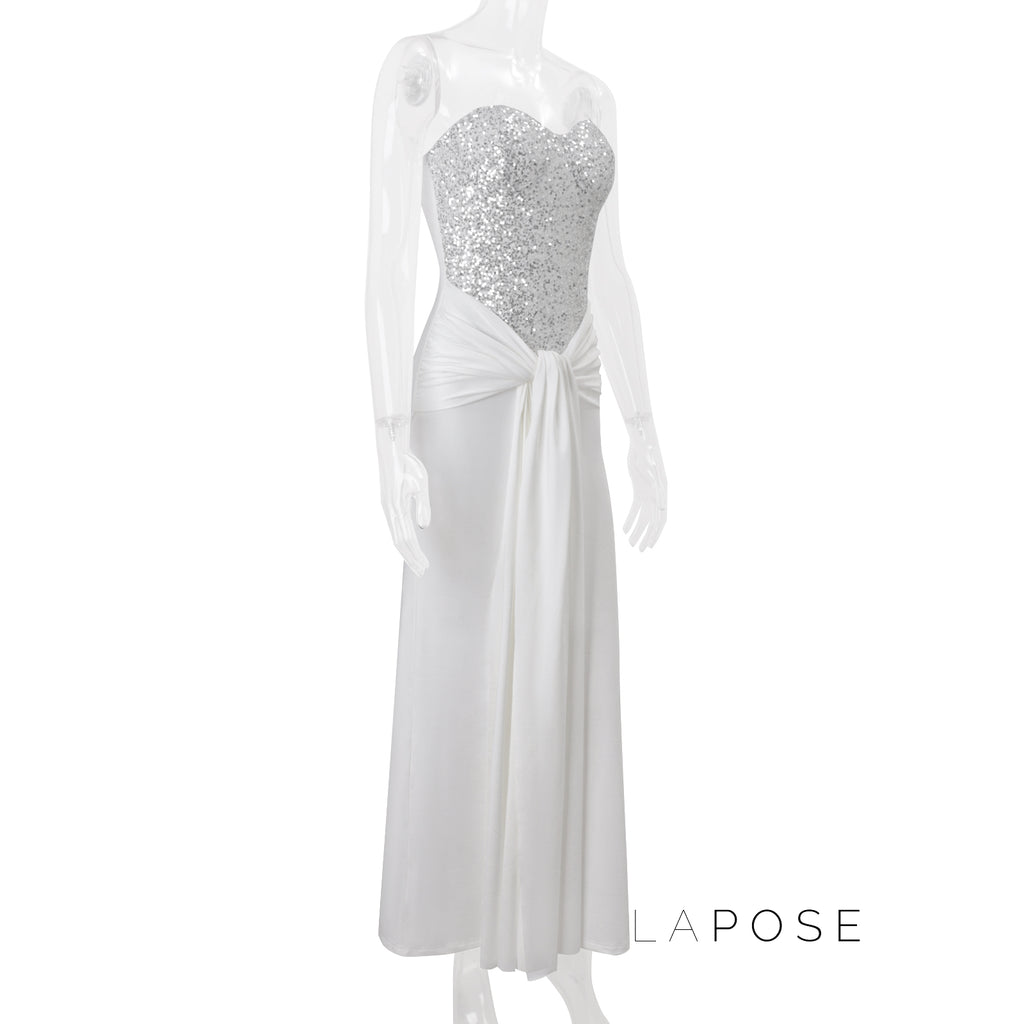 Lemon Strapless Sequin Maxi Dress [8128LMW4]