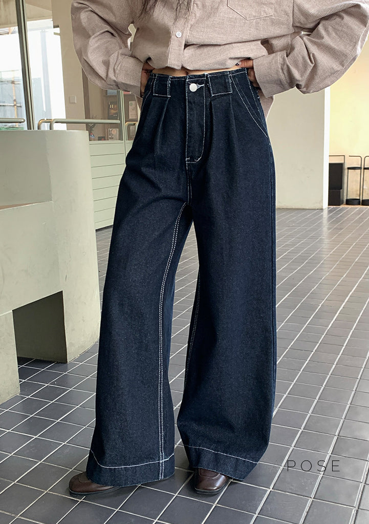 Lemon Wide-Leg Denim Pants [RYG1W18C]