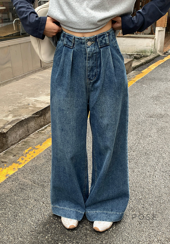 Lemon Wide-Leg Denim Pants [ABONRBHE]