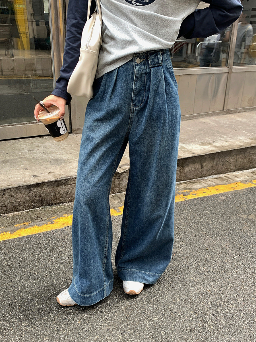 Lemon Wide-Leg Denim Pants [M95ZPGAV]