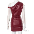 Leonna One-Shoulder Cutout Mini Dress [435B475J]