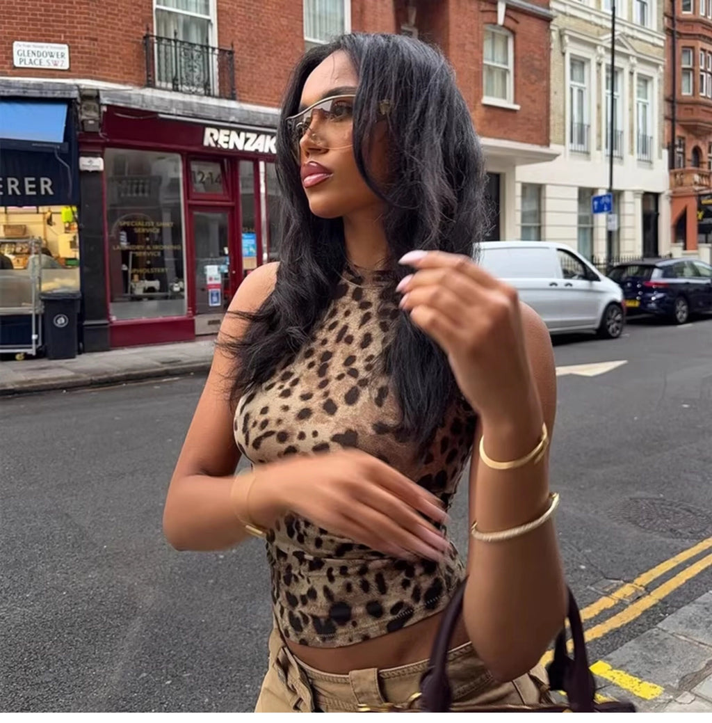 Leopard Print Slim Fit Tank Top [VM72H8X3]