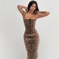 Leopard Sequin Two-Piece Skirt Set [AUGPY4XD]