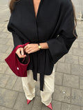 Leslie Belted V-Neck Jacket [40Q3KAUW]