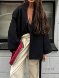 Leslie Belted V-Neck Jacket [0JXCBG0D]