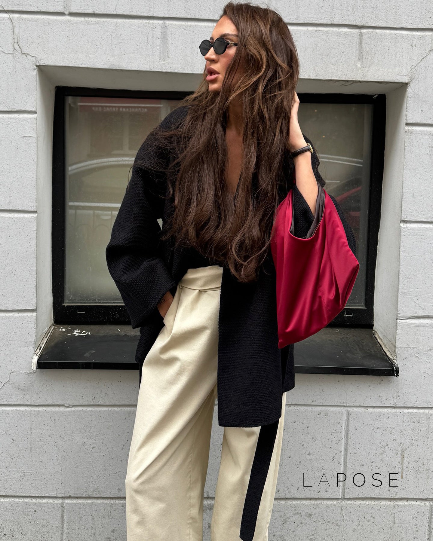 Leslie Belted V-Neck Jacket [6HXU7OBV]