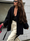 Leslie Belted V-Neck Jacket [ZBEZJ6FT]