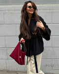 Leslie Belted V-Neck Jacket [T9V8GANM]