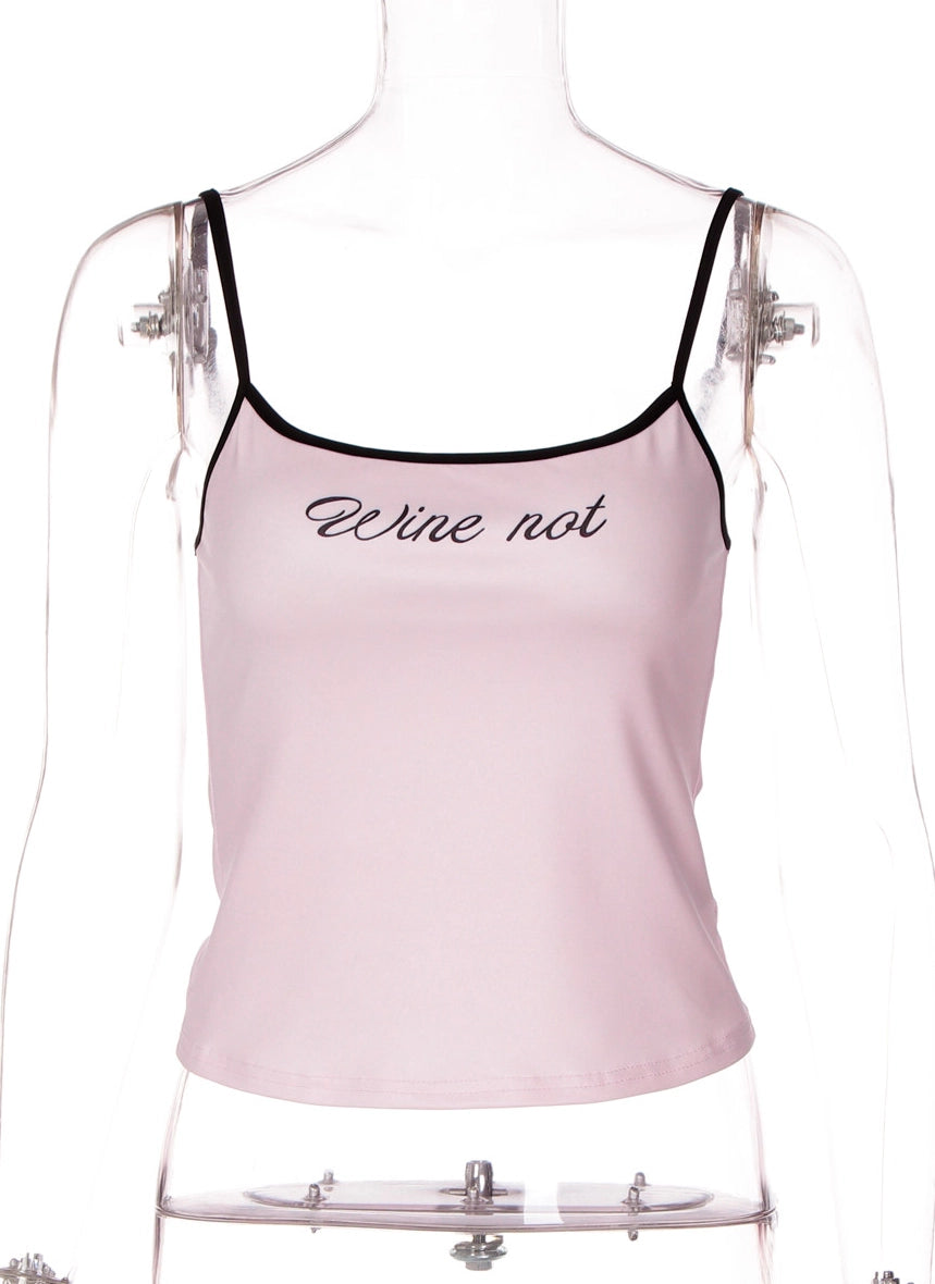 Letter Print Slim Fit Camisole [03J3KTU1]