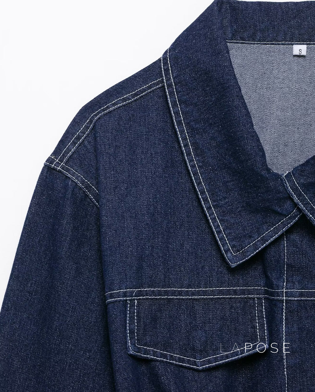 Lexie Belted Denim Jacket [9F4CTU83]