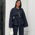 Lexie Belted Denim Jacket [IBZV4MWA]