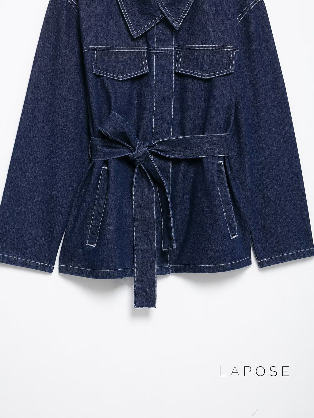 Lexie Belted Denim Jacket [JD6RU18C]