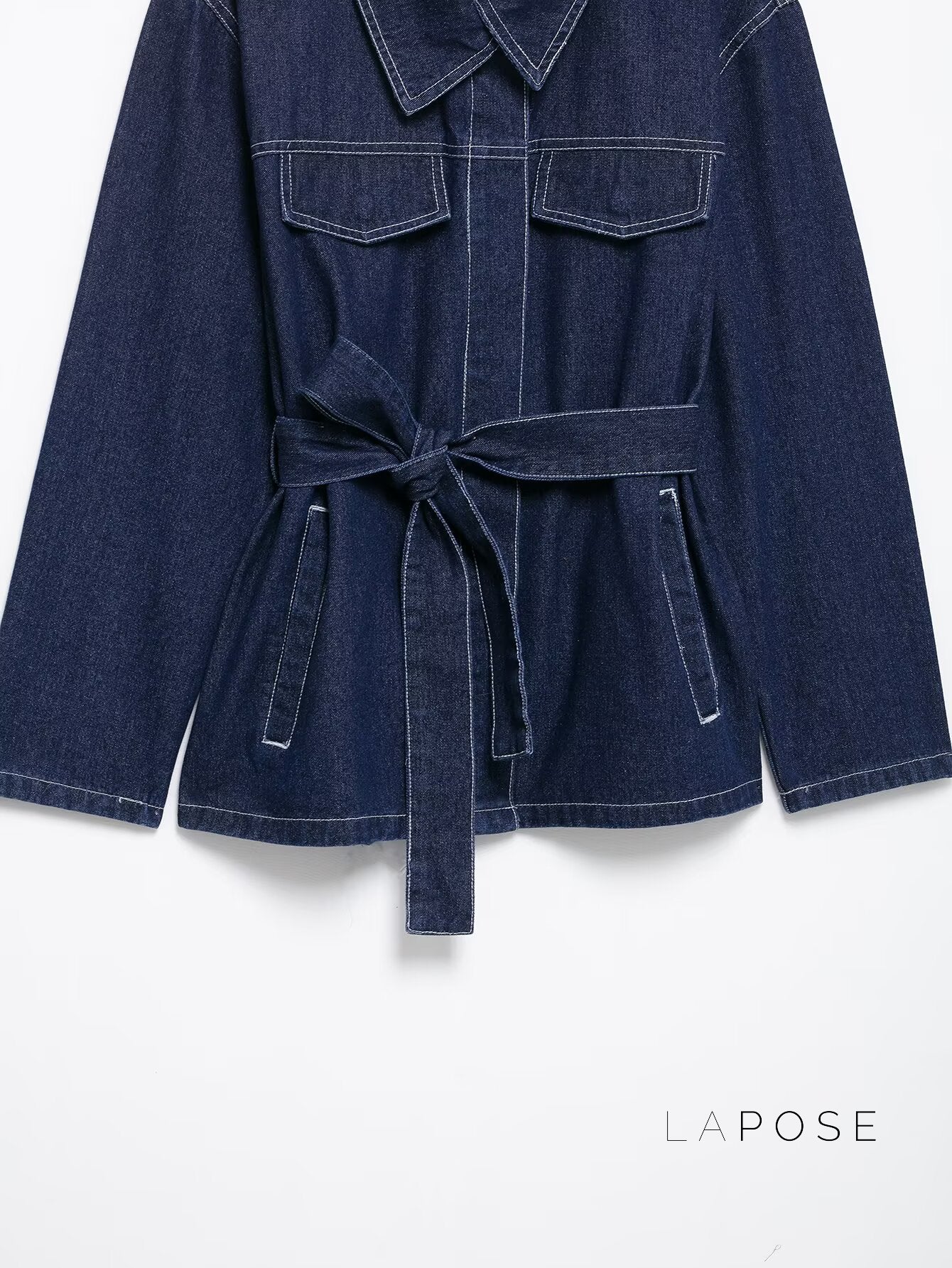 Lexie Belted Denim Jacket [JD6RU18C]