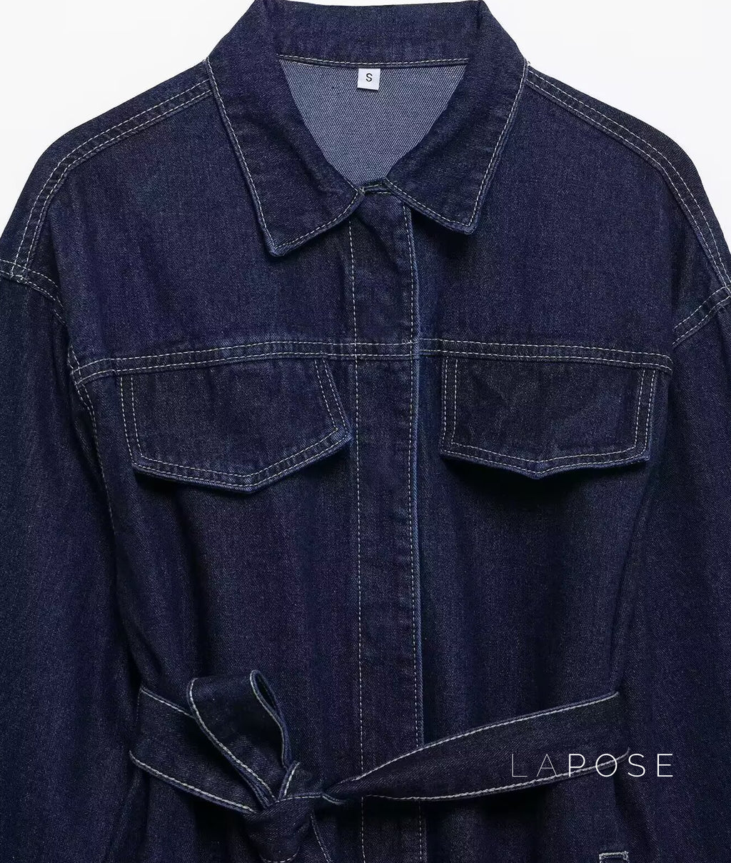 Lexie Belted Denim Jacket [7PDAVT6W]