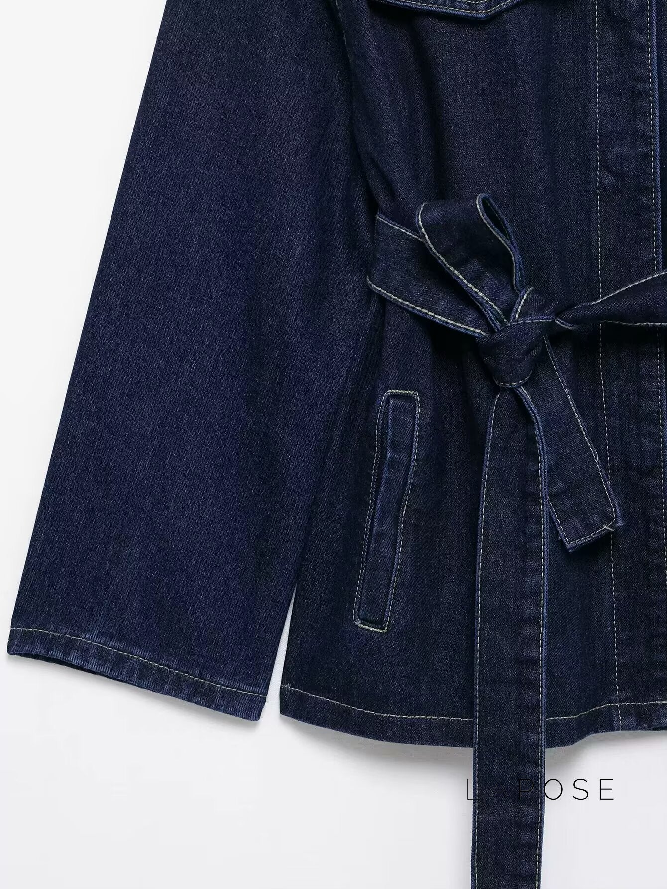 Lexie Belted Denim Jacket [OO75OETR]