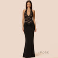 Leyla Ruched Halter Midi Dress [I2TCL76G]