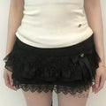 Leylani Bow Tiered Mini Skirt