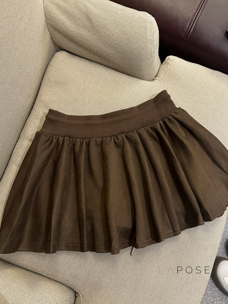 Liah Textured A-Line Mini Skirt [5H019O42]