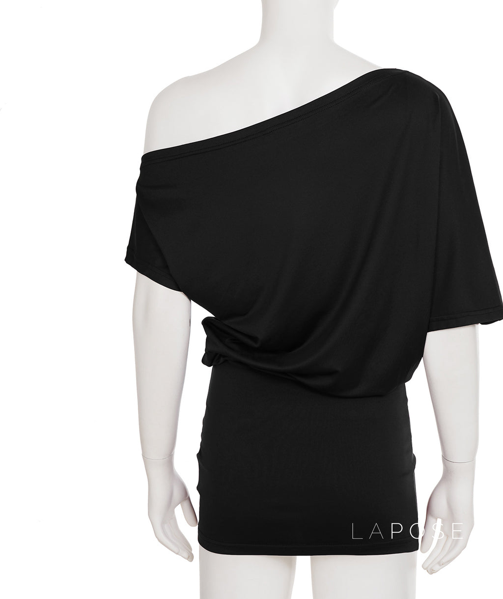 Lianne Ruched One-Shoulder Mini Dress [56XSYTST]