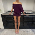 Lianne Ruched One-Shoulder Mini Dress [IM4IY6EU]