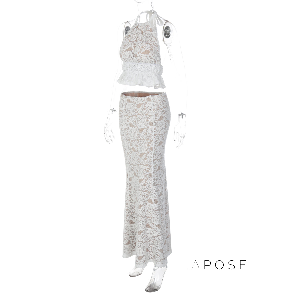 Lielle Lace Halter Skirt Set [LT2OUKB5]
