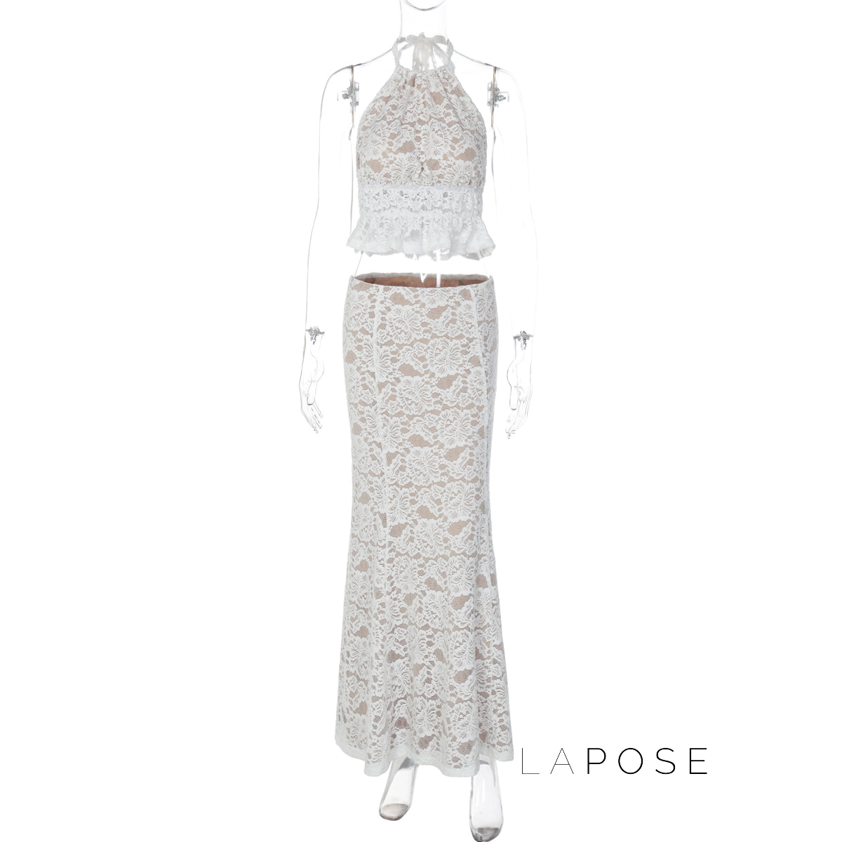 Lielle Lace Halter Skirt Set [VJXN8MIE]