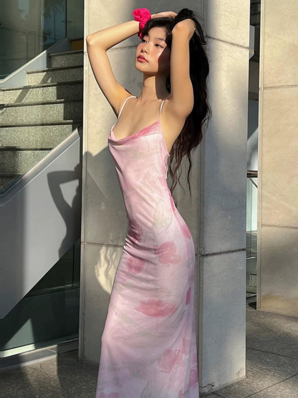 Liesl Floral Mesh Maxi Dress