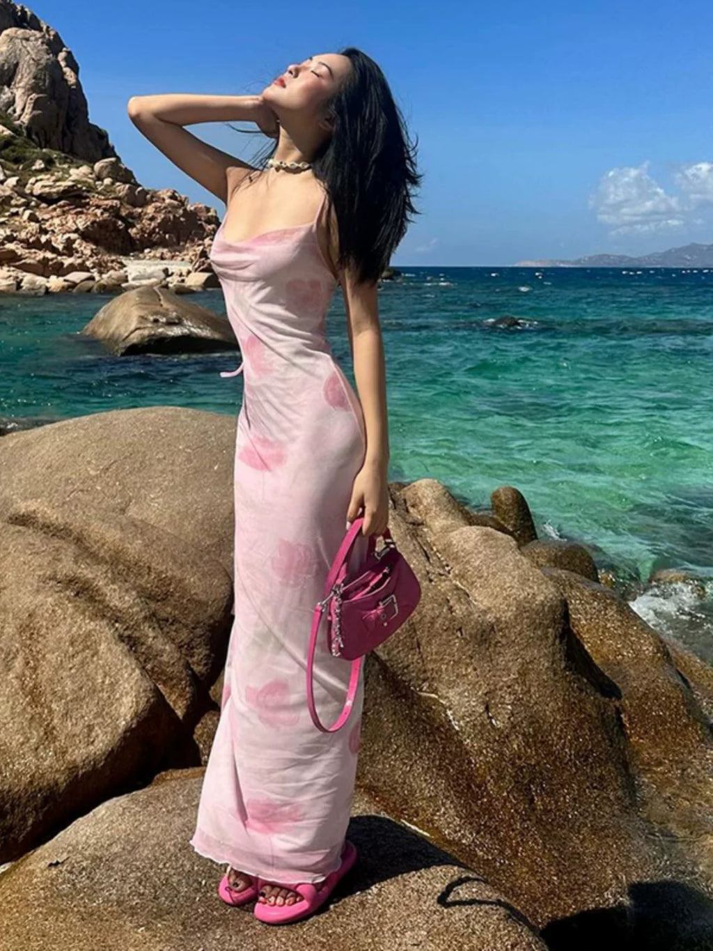 Liesl Floral Mesh Maxi Dress
