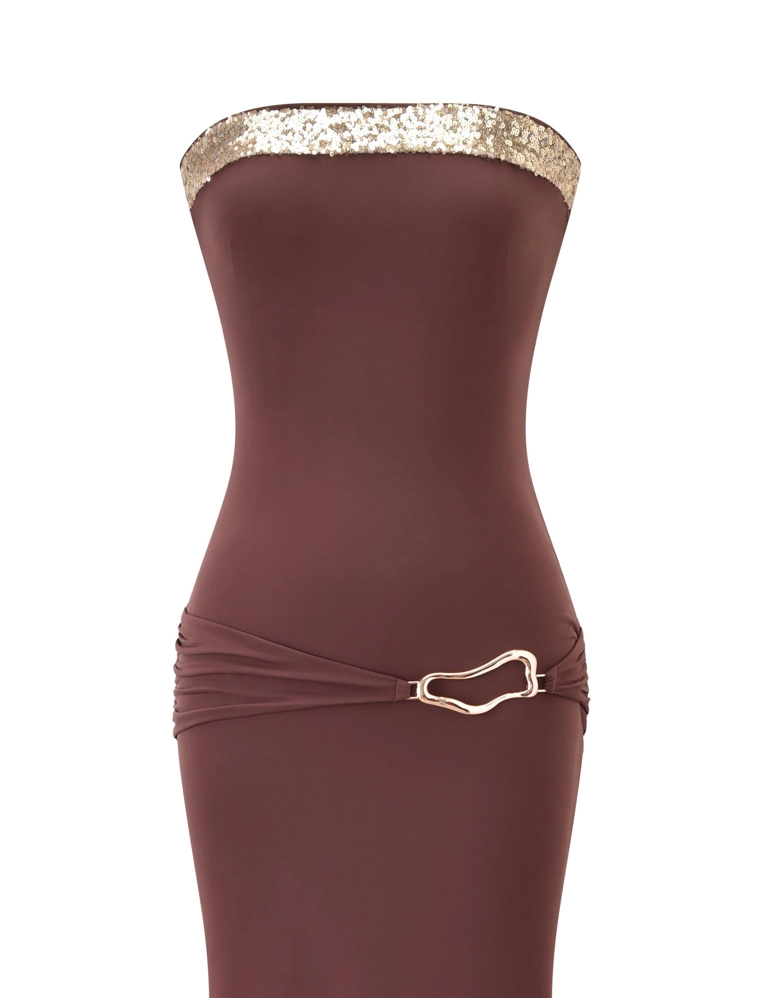 LaPose Lili Sequin Strapless Maxi Dress