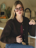 Lilia Cozy Flap Pocket Cardigan [JX9KLXBK]