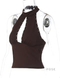 Liliane Studded Halter Top [9T3TWQSA]