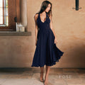 Lilith Halter Mesh Maxi Dress [TBH933BD]