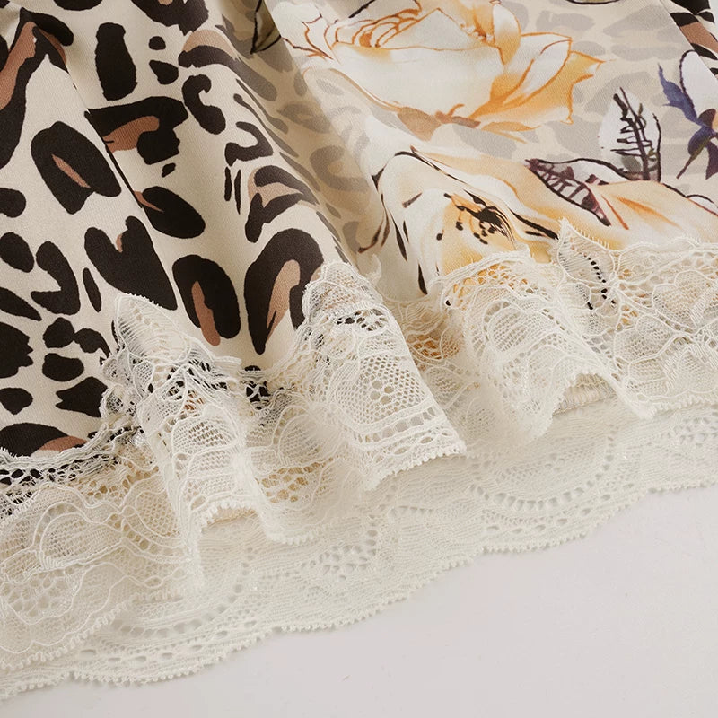 LaPose - Lilith Leopard Floral Lace Camisole