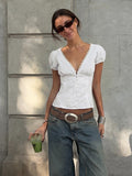 Lillith Lace Puff Sleeve Top [AP56FI6G]