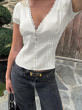 Lillith Lace Puff Sleeve Top [0F3P2C4K]
